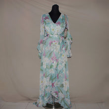 Load image into Gallery viewer, Floral ruffled asymmetrical maxi dress (S)
