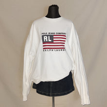 Load image into Gallery viewer, Polo RL graphic flag white sweater (XL)
