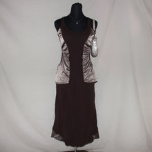 Load image into Gallery viewer, Moloko brown corseted designed midi dress (S)
