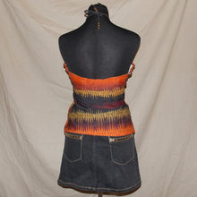 Load image into Gallery viewer, Boho patterned tube ruched top (M)
