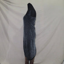 Load image into Gallery viewer, Leopard print glittered black midi dress (M)
