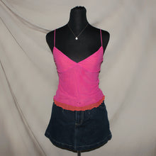 Load image into Gallery viewer, White fox layered mesh tank top (M)
