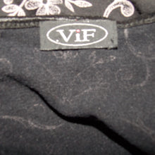 Load image into Gallery viewer, ViF boho pattern black ruched dress (S)
