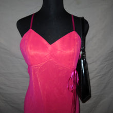 Load image into Gallery viewer, Pink mesh satin type midi dress (M)

