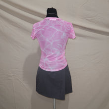 Load image into Gallery viewer, Floral wave pink patterned mesh (2XS)
