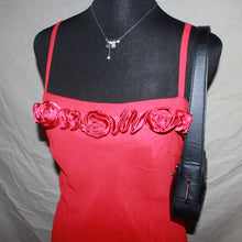 Load image into Gallery viewer, Roses designed red maxi dress (S)
