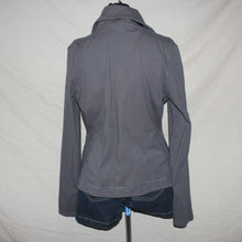 Load image into Gallery viewer, Graphic asymmetrical double zipped long sleeves (M)
