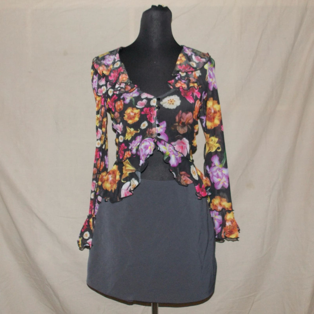 Desigual mesh ruffled floral mesh (S)