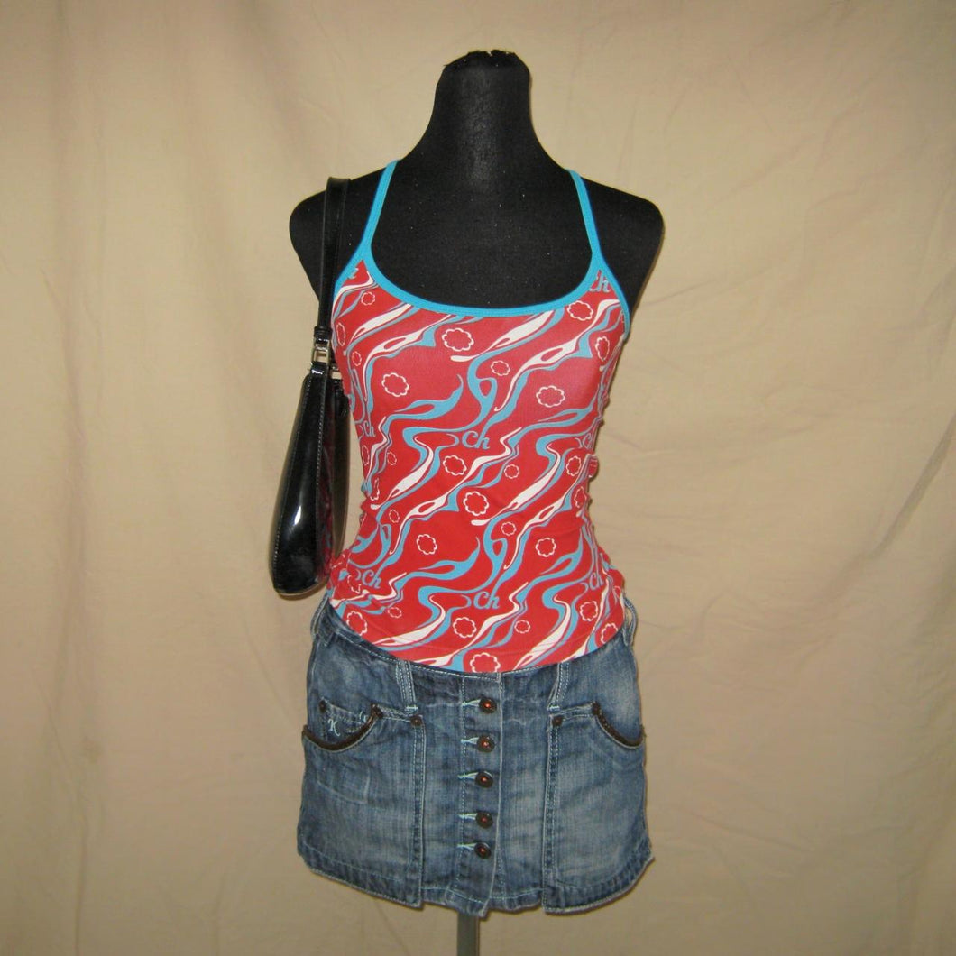 Chupa Chups red patterned top (XS)