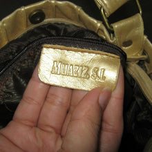 Load image into Gallery viewer, Muaziz S.L gold shimmer shoulder bag
