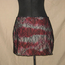 Load image into Gallery viewer, Floral laced adjustable waist tie mini skirt (M)
