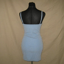 Load image into Gallery viewer, Periwinkle shimmer cowl neck midi dress (S)
