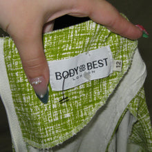 Load image into Gallery viewer, Body Best London green gingham patterned midi dress (M)
