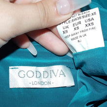 Load image into Gallery viewer, Teal blue halter tie-up overalls (XS)
